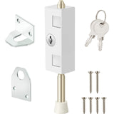 Dunzy 1 Piece Sliding Door Lock Rectangle Patio Door Lock Keyed for Glass Hinged Security Bar Steel Bolt Zinc Alloy Iron Portabl