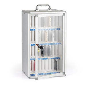 Loghot Aluminum Alloy Pocket Chart Cell Phones Storage Cabinet for Cell Phones,Wall-Mounted with a Locked,Can be Carried by Hand