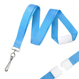 Bulk 100 Pack Bright Wide Sky Blue Lanyards for Name Badges with Safety Breakaway Neck Clasp & ID Badge Holder J Clip Hi Vis
