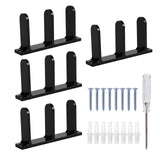 4pcs Sliding Closet Door Floor Guides, Acrylic Practical Sliding Floor Bottom Guides Fit for 1-3/8 Thick Door with 8 Screws Suit