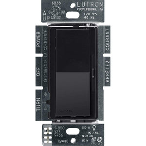 Lutron Diva Led+ Dimmer Switch For Dimmable Led, Halogen And Incandescent Bulbs, 150W/Single-Pole Or 3-Way, Dvcl-153Ph-Bl, Black