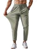 Hidkat Men's Hiking Pants Quick-Dry Lightweight Sweatpants Outdoor Fishing Pants Water Resistant with Zipper Pockets Khaki