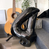 Atpata Funky Black Number Foil Balloons for Numeric Milestone Parties (32 INCH, 4)
