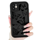 Lovmooful Compatible for iPhone 11 Case Cute Colorful Butterfly Design for Girls Women Soft TPU More Shockproof Protective Girly