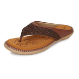 Ortho Joy Doctor Slipper For Women Fancy || Orthopedic Women'S Slipper || Comfortable Slippers For Women,Dark Brown,9,B0C3VXTN6Z