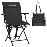 Goplus Hunting Chair, 360 Swivel Folding Hunting Blind Chair with Carrying Strap, 330LBS Capacity, Portable Deer Hunting Stool, 