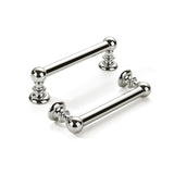 khtumeware 10 Pack 3 inch(76mm) Hole Center Vibrant Polished Nickel Cabinet Pulls Solid Heavy-Duty Kitchen Cabinet Hardware for 