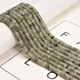 122 Pcs 3x6mm Natural Gray Labradorite Stone Bead Heishi Disc DIY Beads for Bracelets Jewelry Making Crafts
