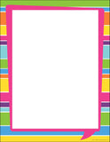 BARKER CREEK Creek Designer Computer Paper, Happy Bright Stripe, Decorative Printer Paper, 50 Sheets Per Pkg, Home, School, Offi