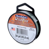 Beadalon Wildfire, 0.006 in, 0.15 mm, Break Strength 10 lb / 4.5 kg, Green, 50 yd / 45 m