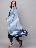 Anni Designer Women'S Cotton Blend Straight Printed Kurta With Pant & Dupatta (Urmila Blue-Nw_Xxl_Blue_Xx-Large),Denim Blue,2XL,Cotton Blend,Regular,