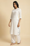 W For Woman Kurta & Parallel Pant_23Fews19277-120851_L_12