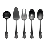 Oneida 897921 James Street Satin Black 5 Piece Hostess Set