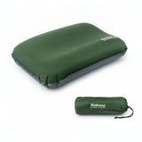 BuiltIn Valve SelfInflating Pillow Soft Textile Camping Pillow Drawstring Bag Travel Cushion Compact For Outdoor, Tent, Dark G