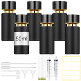 Teenyyou 6 Pack 50 ml Glass Perfume Bottles and Refill Tools Set, Travel Perfume Atomizer Spray Bottles, Portable Empty Refillab