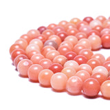 Asingeloo Natural Peach Rose Pink Jade Stone Beads for Jewelry Making Round Loose Spacer Beads 6mm Healing Power Crystal Gemston