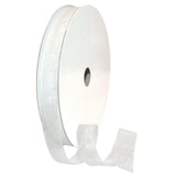 Morex Ribbon 91803/100-601 Organdy Nylon Ribbon, 5/8-Inch by 100-Yard, Frost White