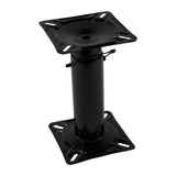 Wise 8WD1255 Adjustable Boat Seat Pedestal Adjustable Height 12 to 18, Black Powder Coated Finish