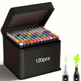 BOLT BEE Acrylic Paint Markers with Brush Tips, QuickDrying Waterproof Ink for Rock, Plastic, Wood, Canvas, Glass, Ceramic, Met