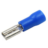 Baomain 0.11 Blue Female Insulated Spade Wire Connector Electrical Crimp Terminal 16-14 AWG 2.8 x 0.5mm FDD 2-110 (100PCS)