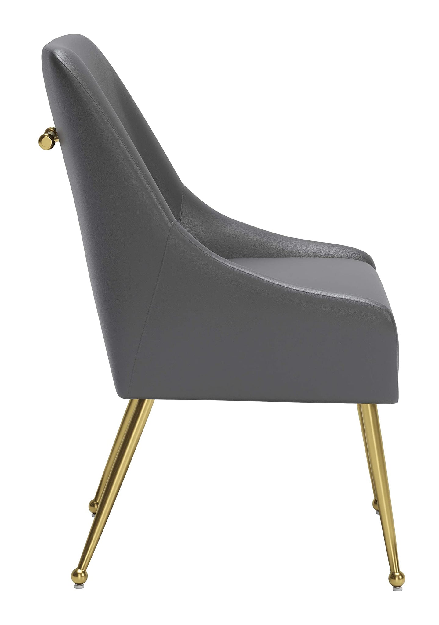 Zuo Maxine Dining Chair Gray & Gold