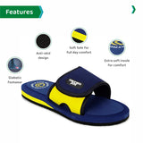 Ortho Joy Fancy Doctor Slipper For Women || Comfortable Ortho Slipper For Women (Blue-Yellow),Blue-Yellow,9,B0BJ2HK4JD