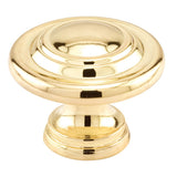 PrimeLine N 7369 Drawer and Cabinet Lock, 7/8 in. Outside Diameter, Diecast, Brass Plated Bifold door knob, 111/16