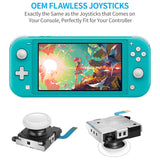 Joystick Replacement for Switch Lite - 19 in 1 OEM Analog Stick Thumbstick Parts Repair Tool Kit Accessories with Y00 Triwing Sc
