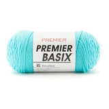 Premier Yarns Basix, Solid Worsted Yarn, Made of Acrylic, Ideal Yarn for Crocheting and Knitting, Aqua, 359 Yards