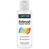 X ARTY HUB Acrylic Varnish High Gloss, 4.05 fl oz (120 ml) - Brushable & Airbrushable Clear Coat, Anti-Yellowing/Fading/Cracking