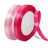 2 Rolls Pink Hot Pink Ribbon, 3/8 Inch x 50 Yards Satin Pink Fabric Ribbon for Flower Bouquets, Gift Wrapping, DIY Crafts, Birth