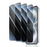 Fynorao 3-Pack Privacy Screen Protector for iPhone 17 Pro, Anti-Spy Tempered Glass Film, Dark Private Black Protection, 9H Hardn