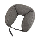 Ez Life Cotton Multifunctional Travel Pillow With Cover Grey Neck Pillow For Travelling Or Flight, Neck Support Pillow, Reli