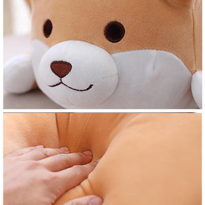 Shiba Inu Dog Plush Pillow, Cute Corgi Akita Stuffed Animals Doll Toy Gifts for Valentine's Gift, Christmas,Sofa Chair, Brown Ro