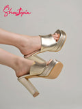 Shoetopia Women'S Heeled Sandal-5 Kids Uk (Girls-Hippo-Golden)-Eu38,Gold,5,B0D4VR8JBP