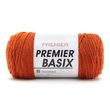 Premier Yarns Basix, Solid Worsted Yarn, Made of Acrylic, Ideal Yarn for Crocheting and Knitting, Orange, 359 Yards