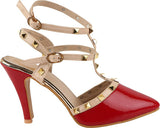 Shoetopia Women'S & Girl'S Red Slim Heeled Pointed Toe Pump-Eu38,Red,5,B09HPMJLFZ