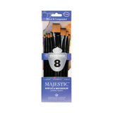 Majestic Royal & Langnickel Flat and Glaze Wash Artist Brush Set, 8-Piece