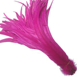 Shekyeon 12-14inch Rooster Tail Feather Used Hats Costume Decoration Pack of 50(Fuchsia)