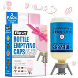 Flip-It! 2-Pack Premium Bottle Emptying Kit - Valentines Day Gifts for Her - Fits Most Plastic Bottles - Get Out Every Drop of S
