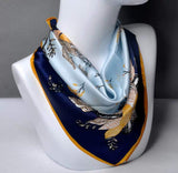 ANDANTINO Pure Mulberry Silk Scarf -21Lightweight Small Square Neckerchief - Breathable Digital Printed Scarves with Gift Pa