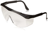 Crews SS010 Stratos Safety Glasses Polycarbonate Uncoated Lens, Nylon Black Frame, 1 Pair