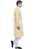 Manyavar Men'S Blended Kurta & Pyjama Set, Yellow - Large/40 (M302153-324)