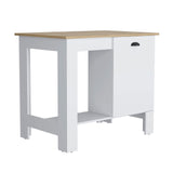 Atenea Kitchen Island -Kitchen -White / Macadamia