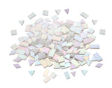 Lanyani Glass Mosaic Tiles for Art Crafts,4 Shapes Mixed Tiffany Stained Glass Pieces,200 Pieces,Square/Rectangle/Diamond/Triang