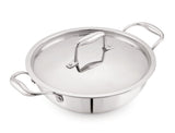 Home Needs Triply Kadai with Stainless Steel Lid Size 22