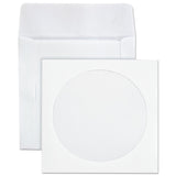 Quality Park 62903 CD/DVD Sleeves, Ungummed, 5Inch x 5Inch , White, 100/Box
