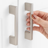 ASKANO 10 Pack 3 Inch Hole Centers, Brushed Nickel Cabinet Pulls Satin Nickel Cabinet Handles Silver Kitchen Hardware for Cabine