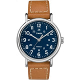 Timex Weekender 40mm Brown/Blue TwoPiece Leather Strap Watch