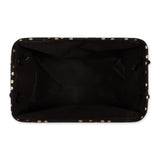 Polyester Bin Dots Gold / Black Rectangle Medium 16X10X12